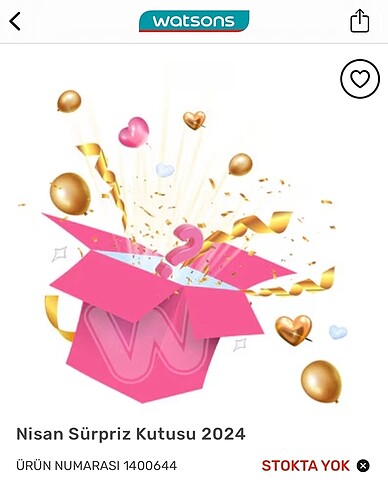 Watsons nisan sürpriz kutu