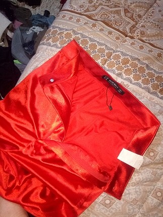 28 Beden Yüksel bel ateş kırmızısı tayt pantolon