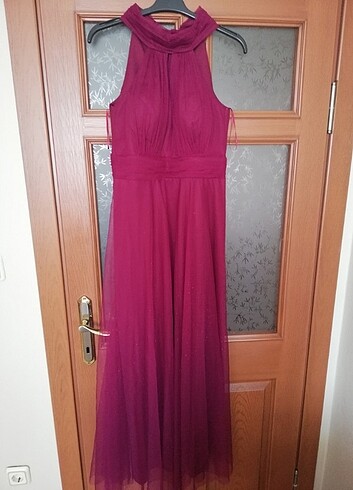 Abiye vişne çürüğü rengi - Görsel 4