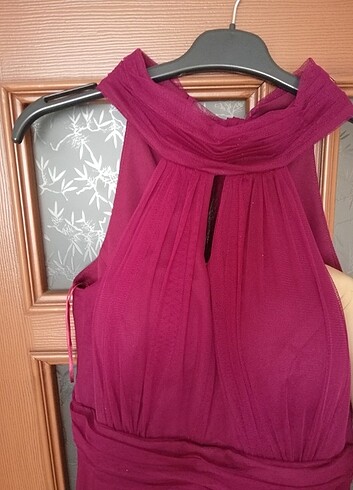 Abiye vişne çürüğü rengi - Görsel 5