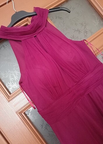 Abiye vişne çürüğü rengi - Görsel 6