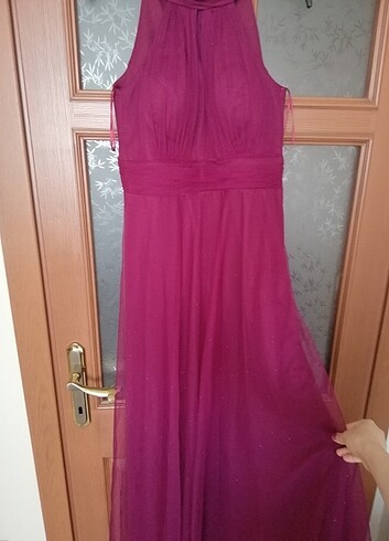 Abiye vişne çürüğü rengi - Görsel 8