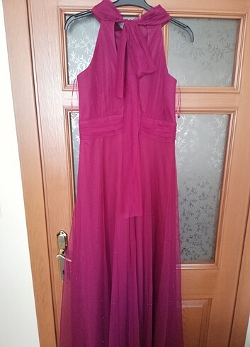 Abiye vişne çürüğü rengi - Görsel 10