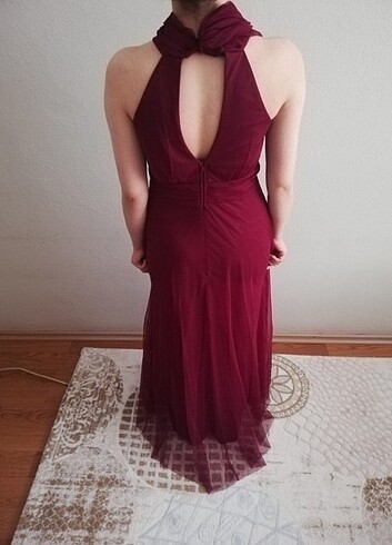 Abiye vişne çürüğü rengi - Görsel 2