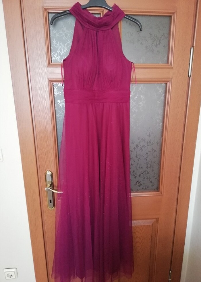 Abiye vişne çürüğü rengi - Görsel 4