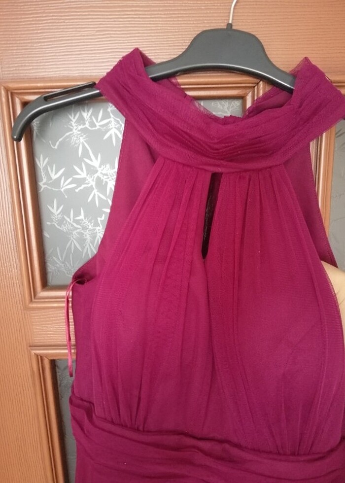 Abiye vişne çürüğü rengi - Görsel 5