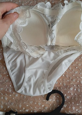 Beyaz Dantel Detaylı Bohem Sütyen75 bedeb - Görsel 4