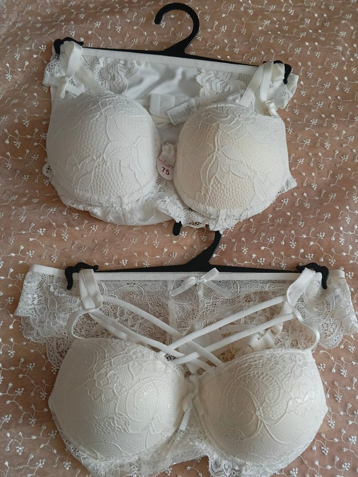Beyaz Dantel Detaylı Bohem Sütyen75 bedeb - Görsel 5