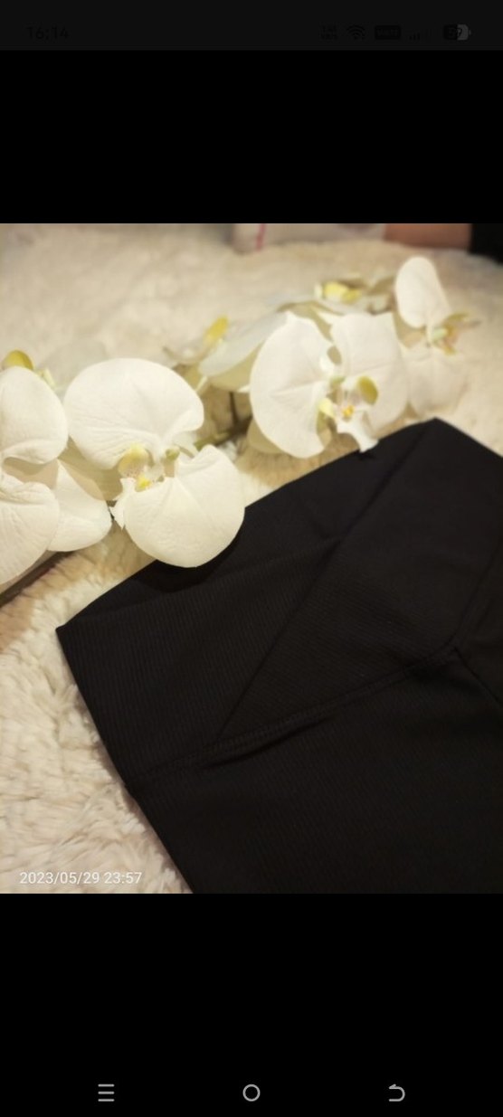 Kadın Siyah Fitilli tayt - Görsel 3