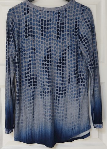 Diğer Uzun Kollu Batik Desenli Kadın Bluz