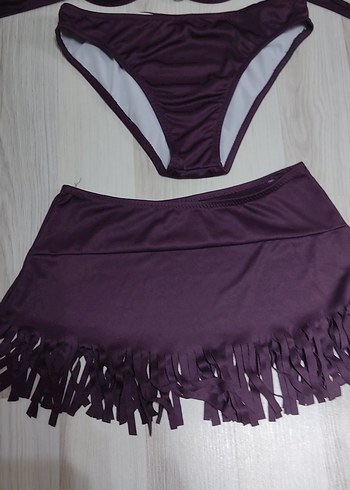 Mor Etekli Bikini takımı - Görsel 3