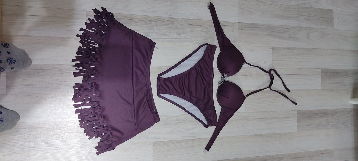 Mor Etekli Bikini takımı - Görsel 4