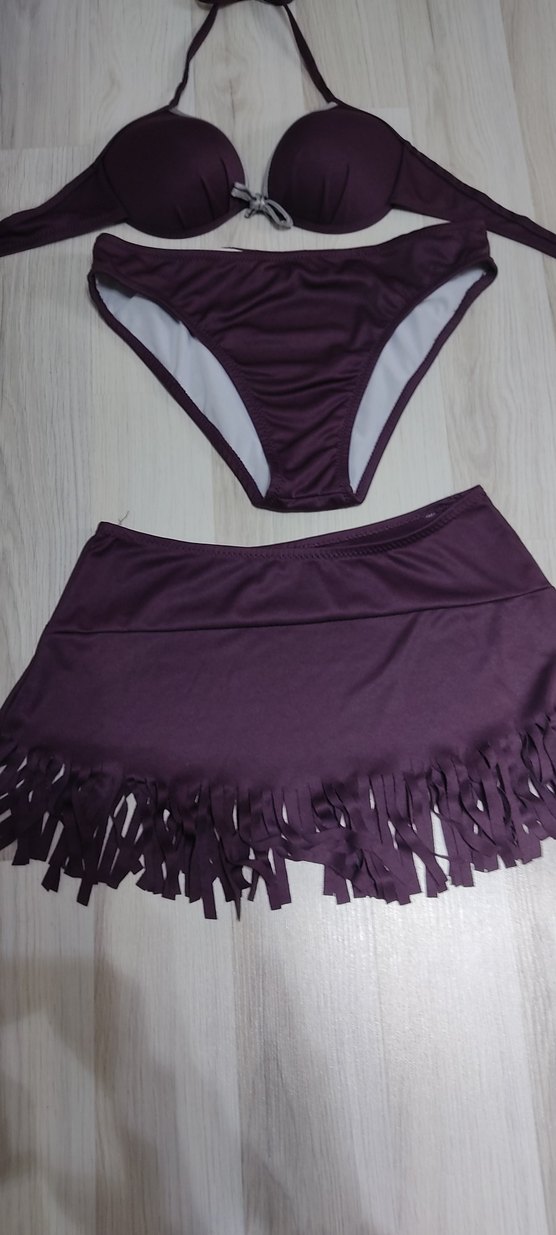 Mor Etekli Bikini takımı - Görsel 3