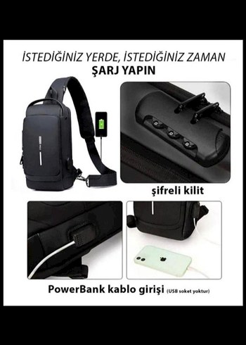 Diğer Body Bag Uziko Kilitli Çanta