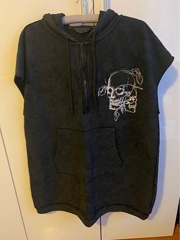Zara Black on Black kapüşonlu oversize elbise