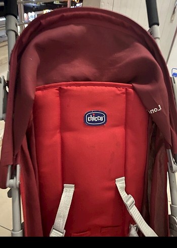 Kırmızı Bebek Arabası Gri Detaylı - Görsel 3