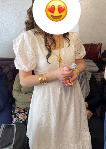 Dantel Detaylı Beyaz Bohem Uzun Elbise - Görsel 6