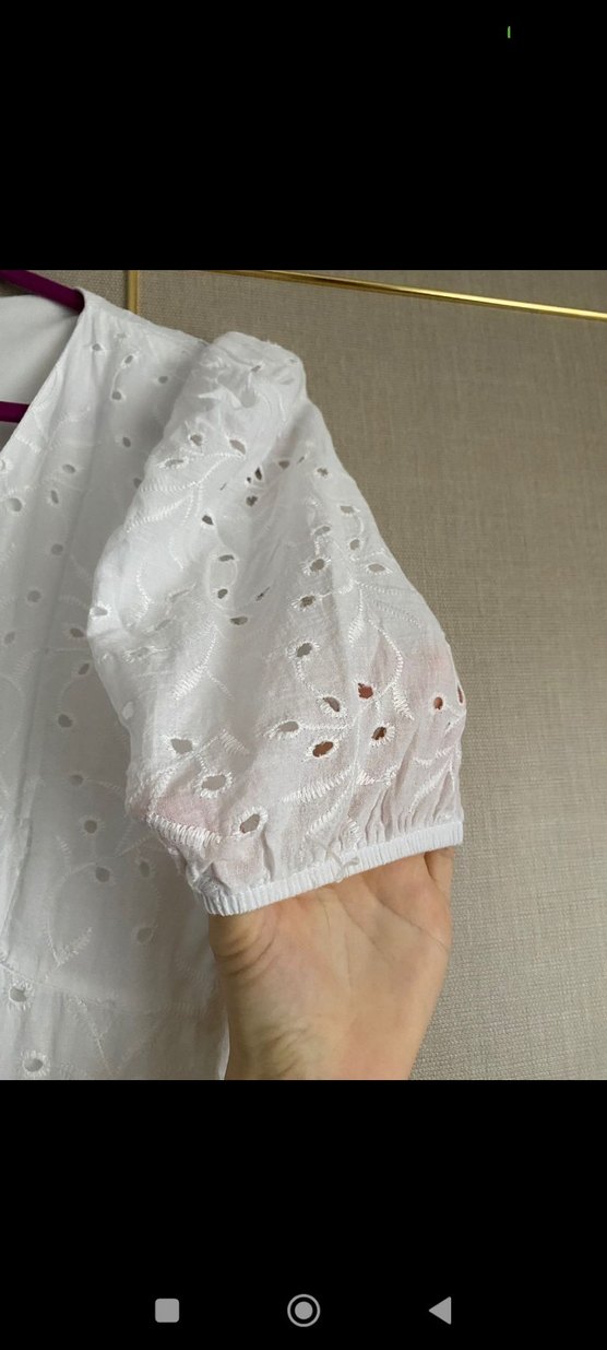 Dantel Detaylı Beyaz Bohem Uzun Elbise - Görsel 3