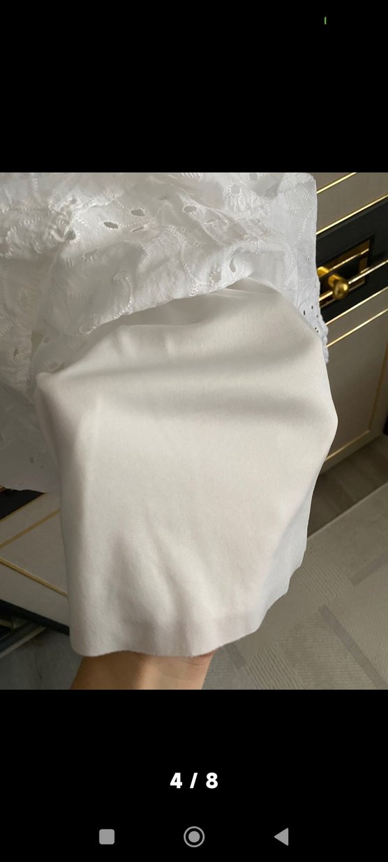 Dantel Detaylı Beyaz Bohem Uzun Elbise - Görsel 4