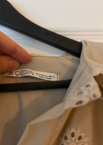 Bej Nakışlı Tesettür Elbise - Görsel 4