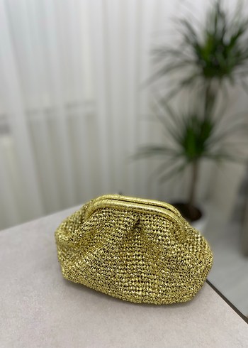Clutch Metalik Örgü Çanta - Görsel 2