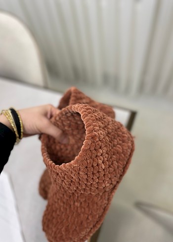 Taba Örgü Ev Ayakkabısı Panduf - Görsel 4