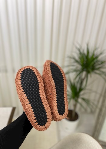 Taba Örgü Ev Ayakkabısı Panduf - Görsel 5