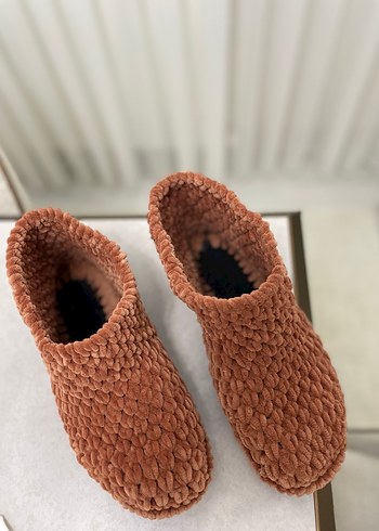 Taba Örgü Ev Ayakkabısı Panduf - Görsel 3