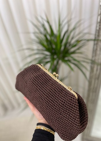 Kahverengi Clutch Çanta - Görsel 5