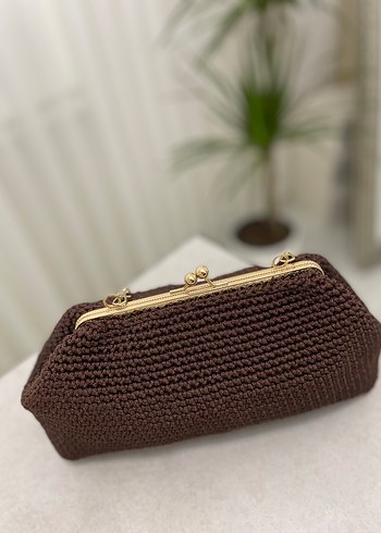 Kahverengi Clutch Çanta - Görsel 2