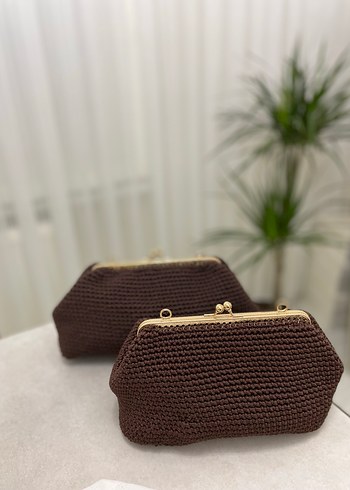 Kahverengi Clutch Çanta - Görsel 8