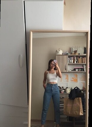 Yüksek bel mom jean 