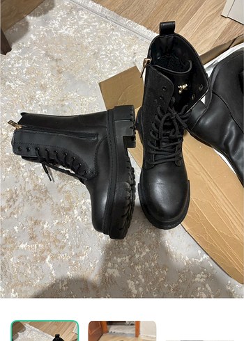 Fabrika Sehir Stiline Uygun Siyah Deri Bot