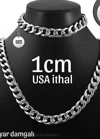 925 damgalı USA İTHAL solmaz gümüş kaplama 