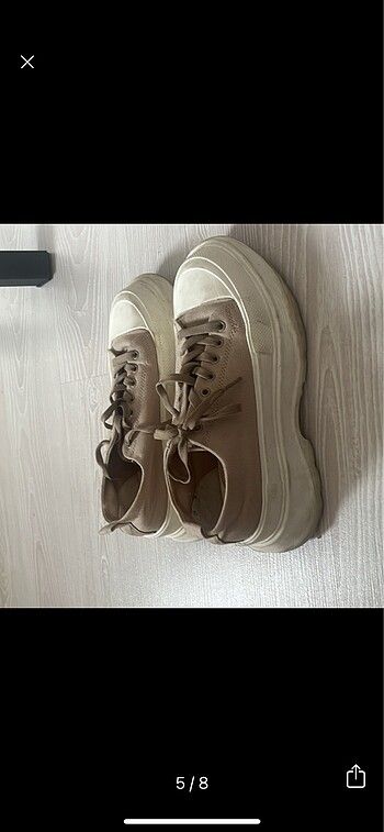 38 Beden camel Renk Fabrika sneakers