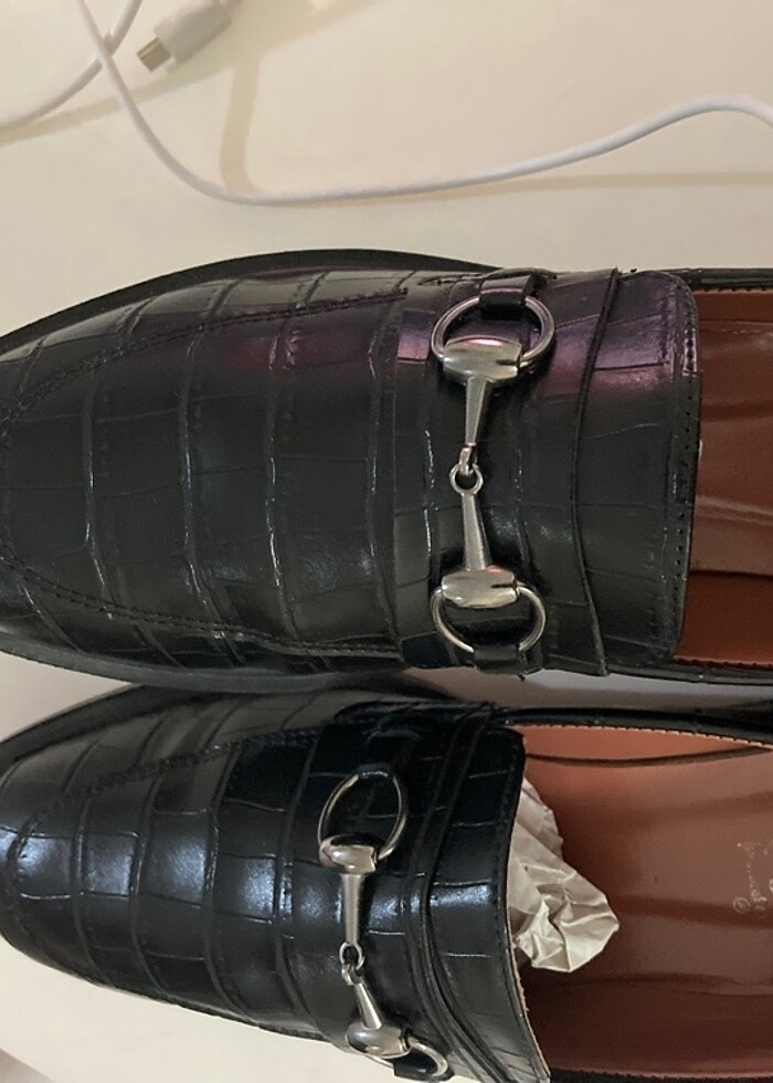 İnci siyah loafer 37 - Görsel 4