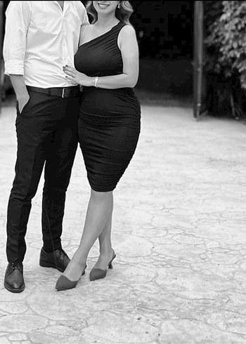 Siyah V Yakalı İnce Askılı Midi Kalem Elbise - Görsel 3