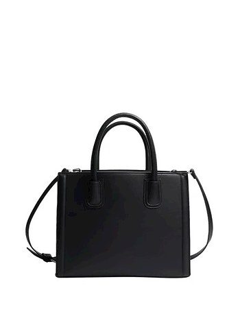 Siyah Parlak Deri Kadın Çanta - Görsel 3