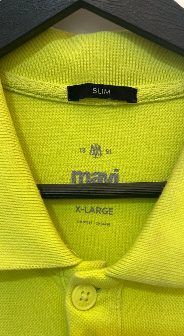 Sarı Kısa Kollu Polo Yaka Erkek Tişört - Görsel 2