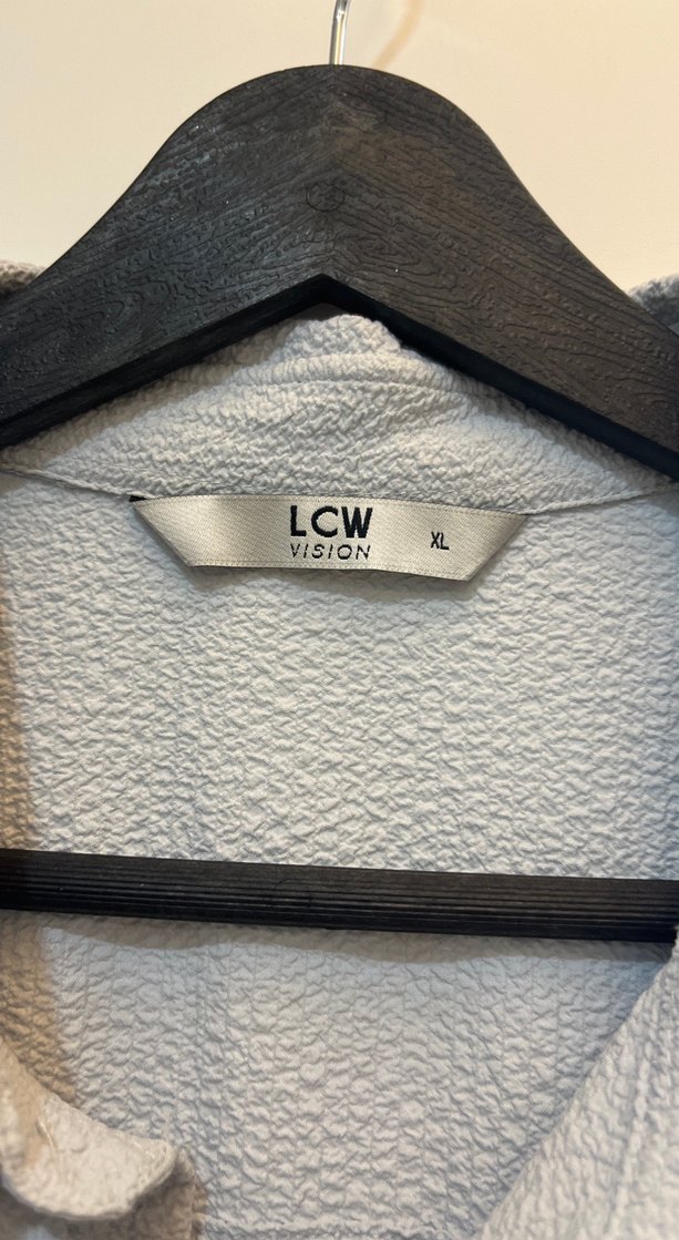 Gri Kısa Kollu Keten Erkek Gömlek - Görsel 2