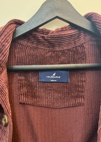 Bordo Kadife Düğmeli Salaş Gömlek - Görsel 2