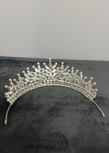 İnci ve Kristal İşlemeli Gelin Tacı - Görsel 3
