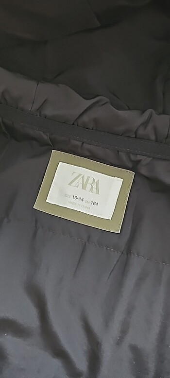 13-14 Yaş Beden haki Renk Zara mont