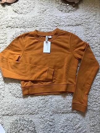 hm hardal sarısı sweatshirt