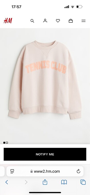 H&M tennis club sweatshirt