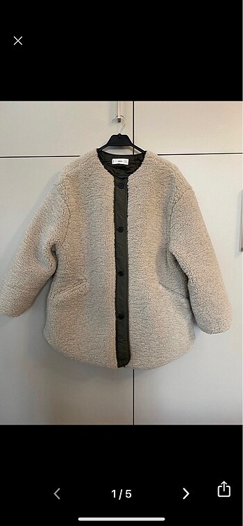 m Beden Mango peluş mont