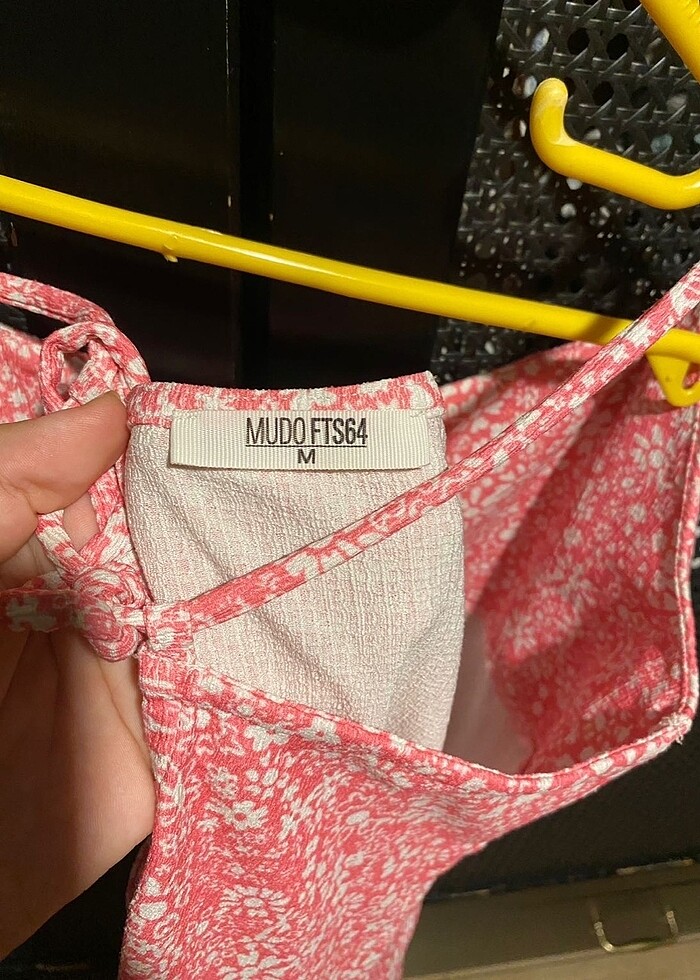 Mudo Pembe Çiçekli Elbise - Görsel 5