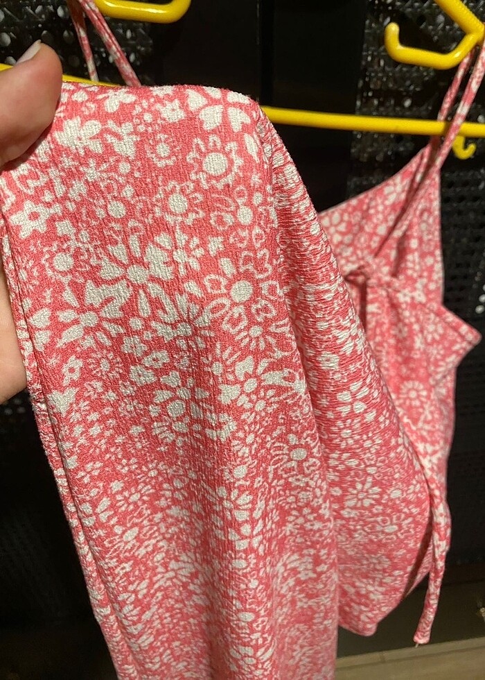 Mudo Pembe Çiçekli Elbise - Görsel 2