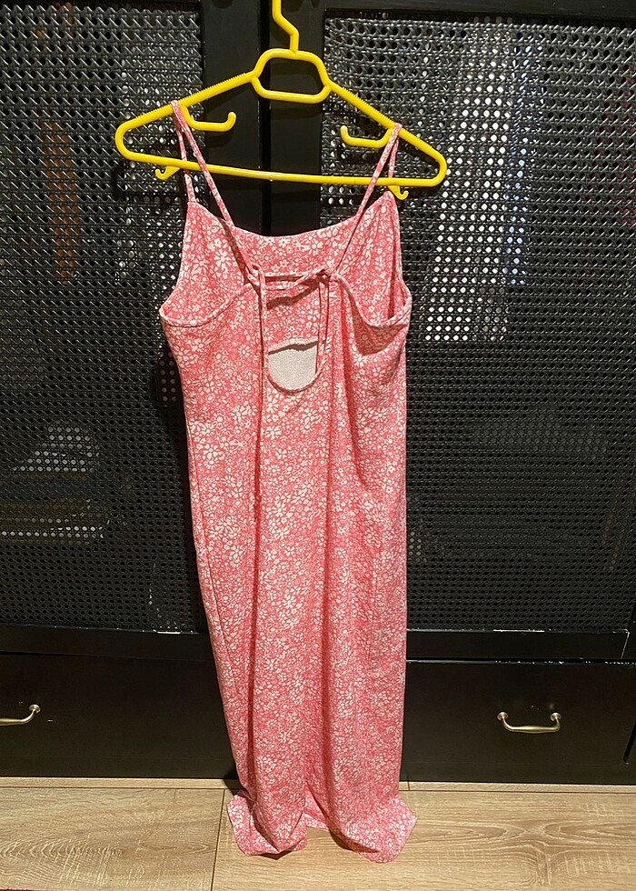 Mudo Pembe Çiçekli Elbise - Görsel 3