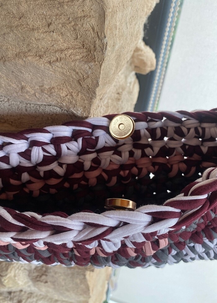 Örgü Baguetta Çanta - Görsel 3